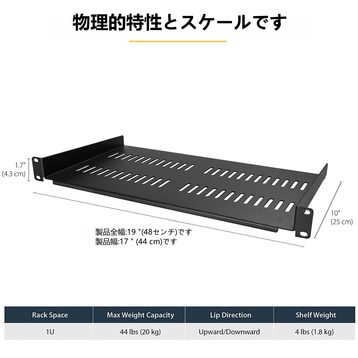 Amazon | 1Uサービスデスクキャビネットデスクトップマウント